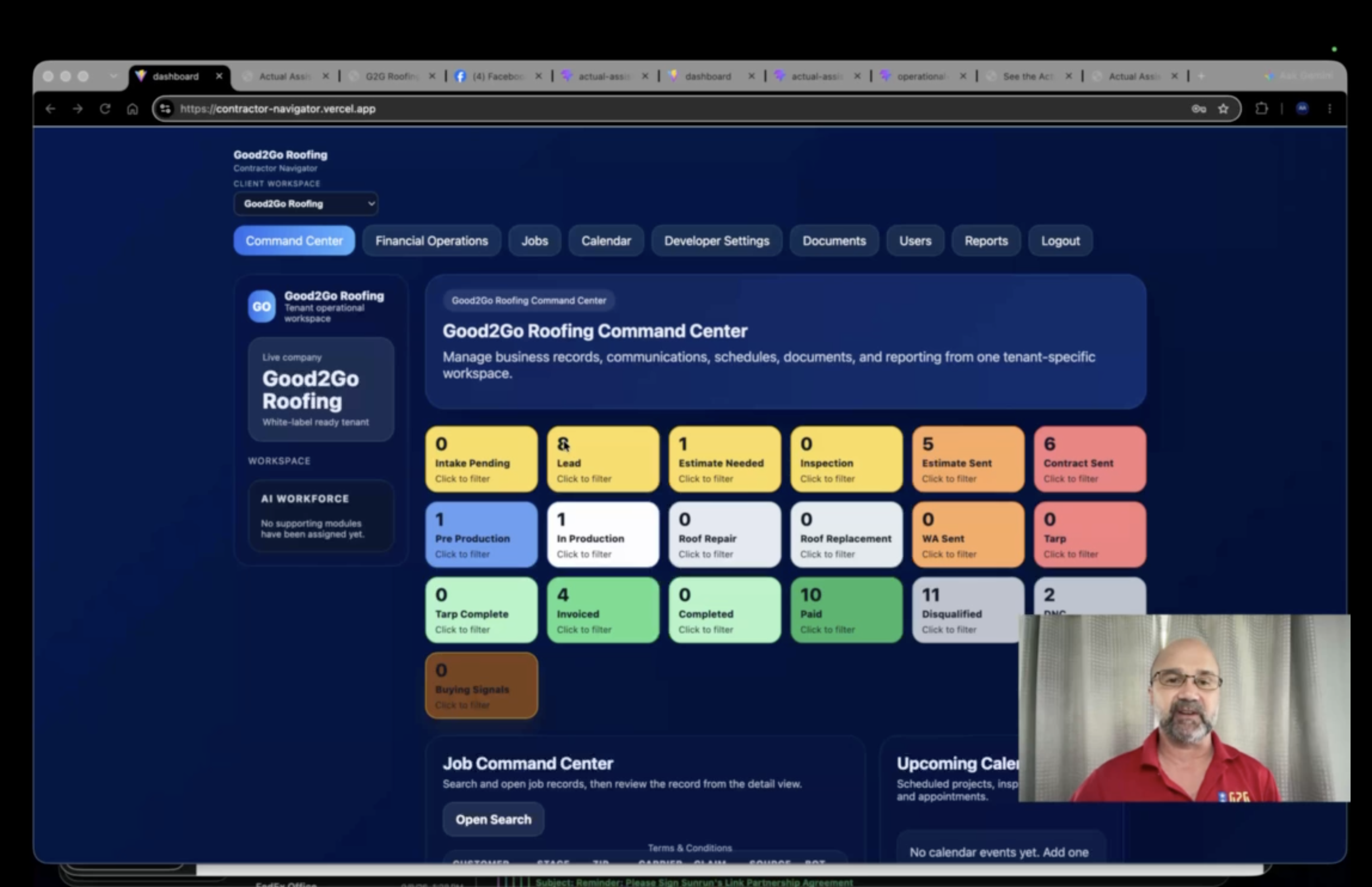 Actual Assistant workforce operating inside Contractor Navigator